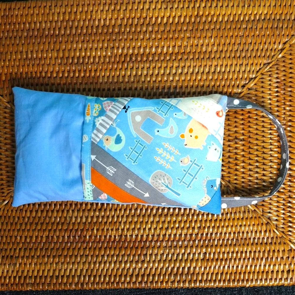 heating pad rice bag ice pack OOAK therapeutic farm animal pig patchwork